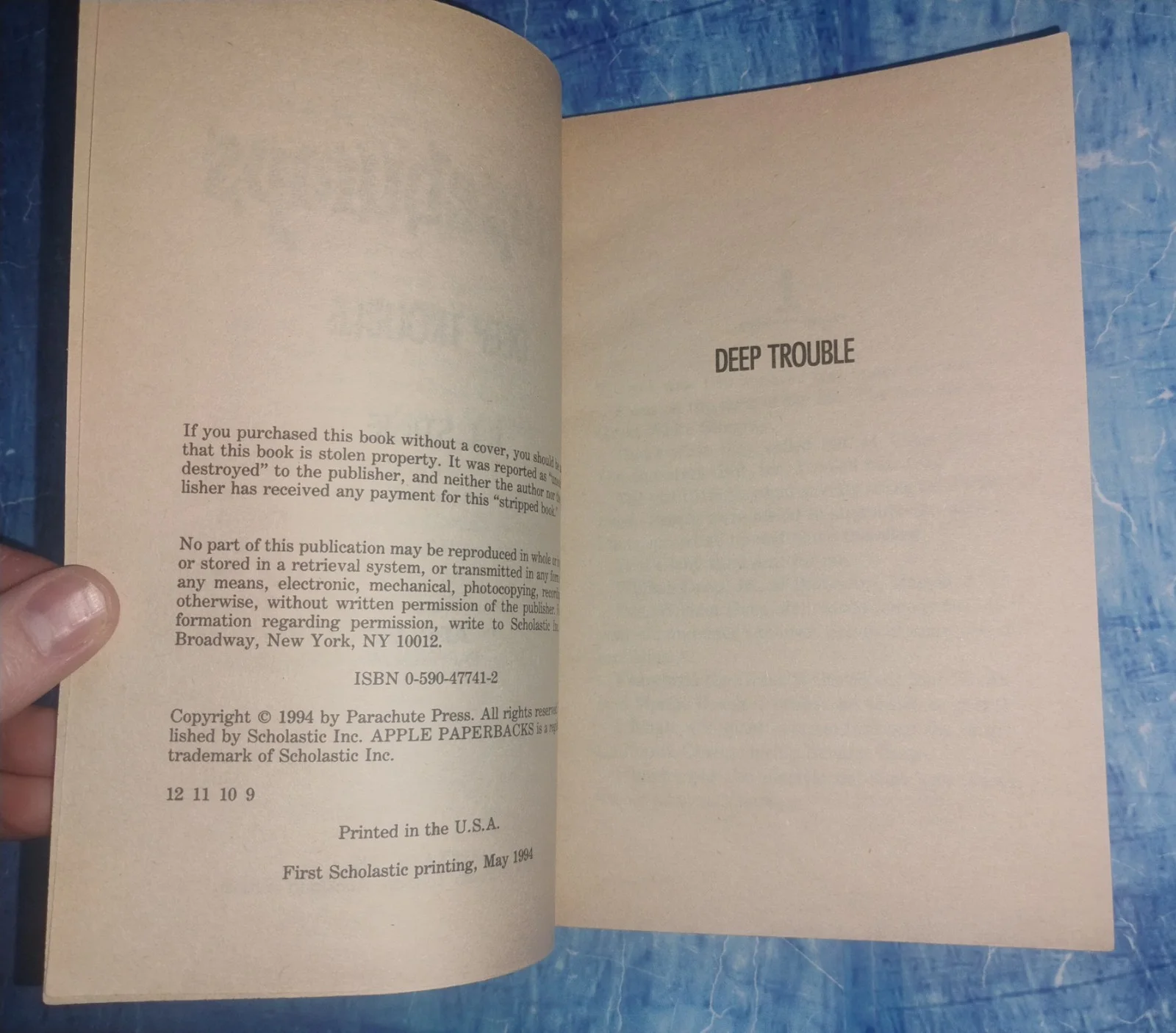 RL Stine Hand Signed Goosebumps Book COA Deep Trouble NO US TARIFFS, image 5