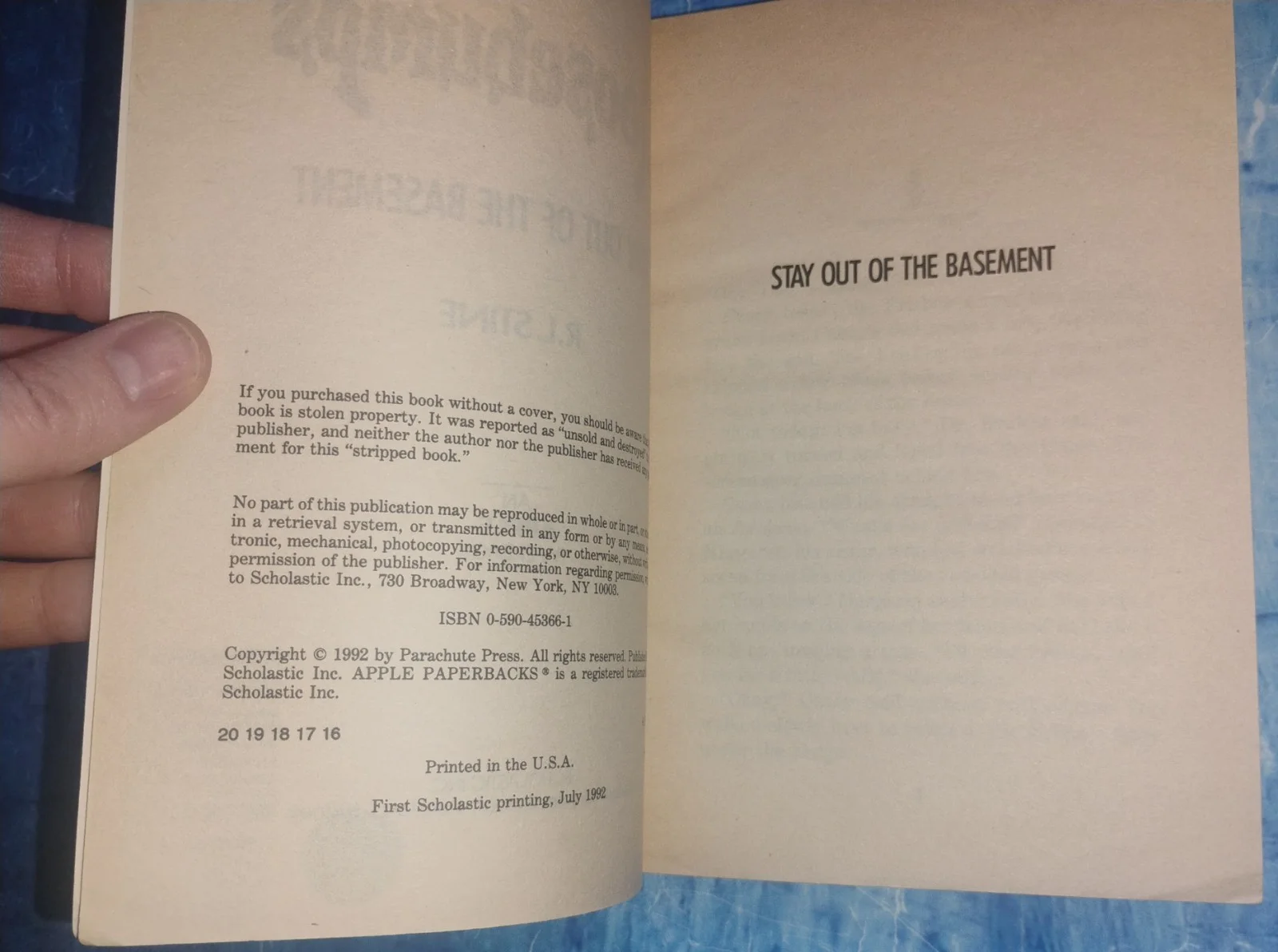RL Stine Hand Signed Goosebumps Book COA Stay Out Of The Basement NO US TARIFFS, image 5