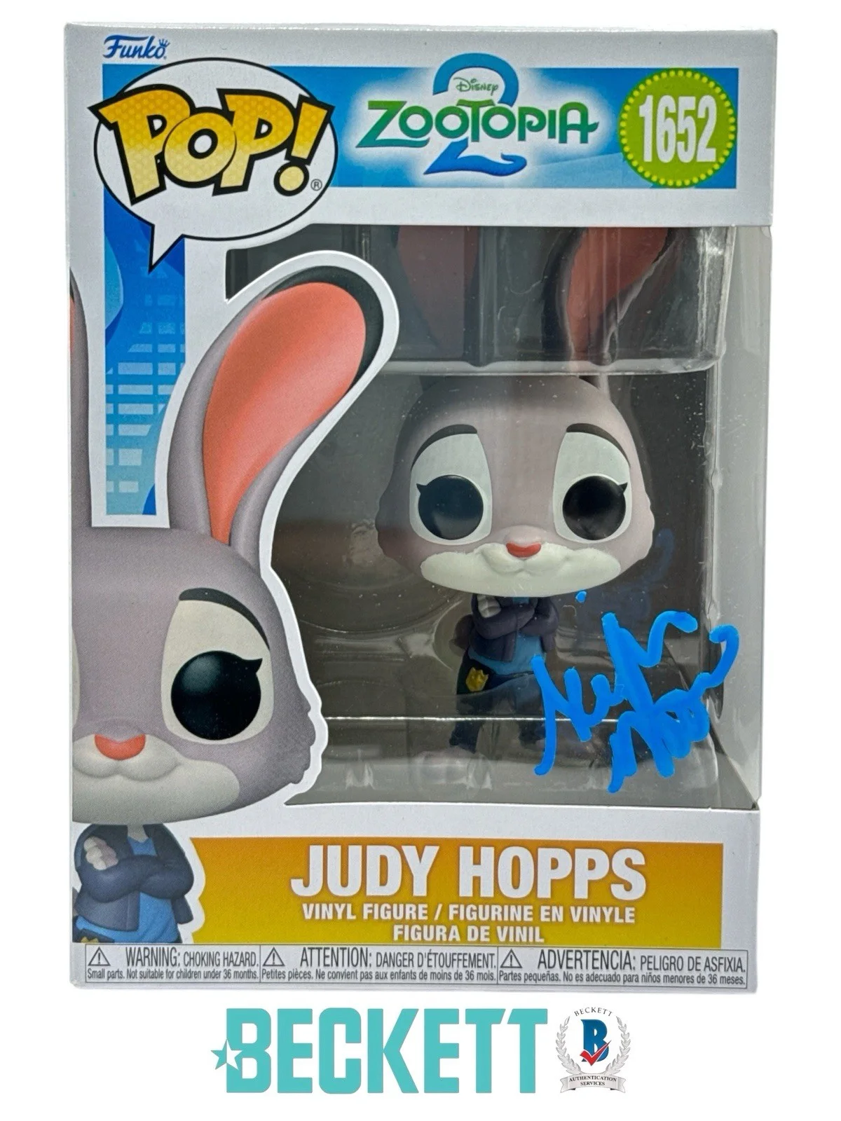 Ginnifer Goodwin — Ginnifer Goodwin Autograph Signed Zootopia 2 Judy Hopps Funko Pop Beckett COA