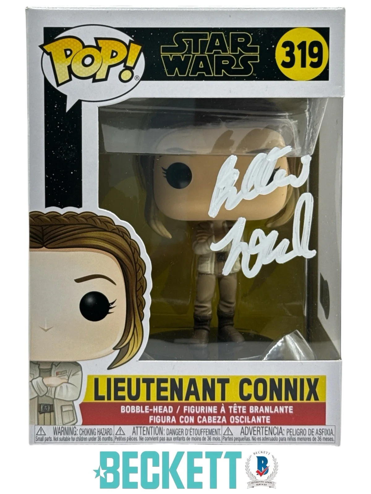 Billie Lourd — Billie Lourd Signed Star Wars Lieutenant Connix Funko Pop Beckett COA