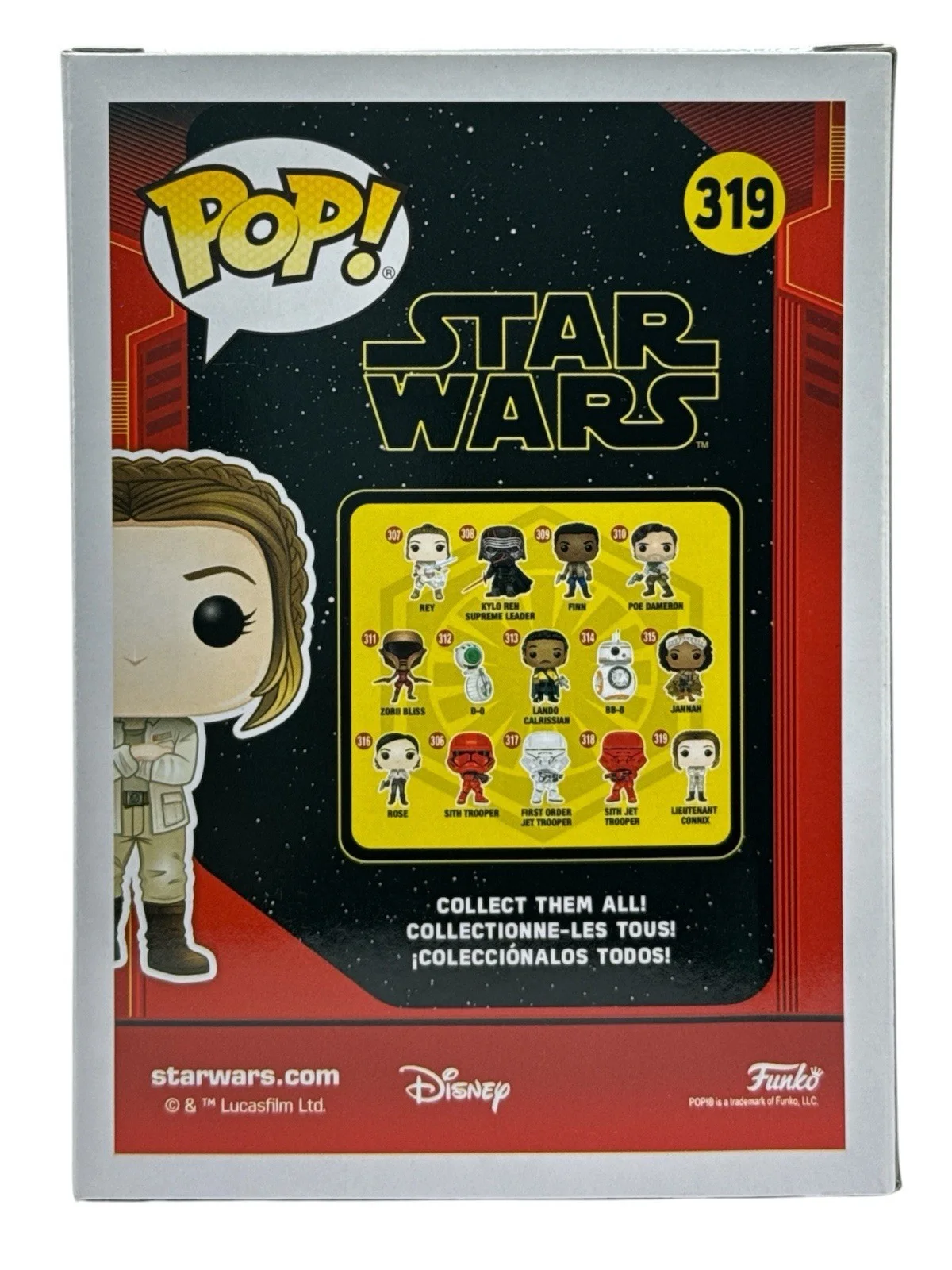 Billie Lourd — Billie Lourd Signed Star Wars Lieutenant Connix Funko Pop Beckett COA, image 2