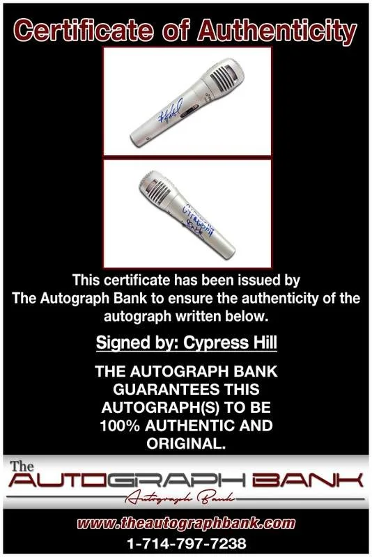 Cypress Hill — Cypress Hill authentic signed rap mic W/Certificate Autographed (A0006a), image 2