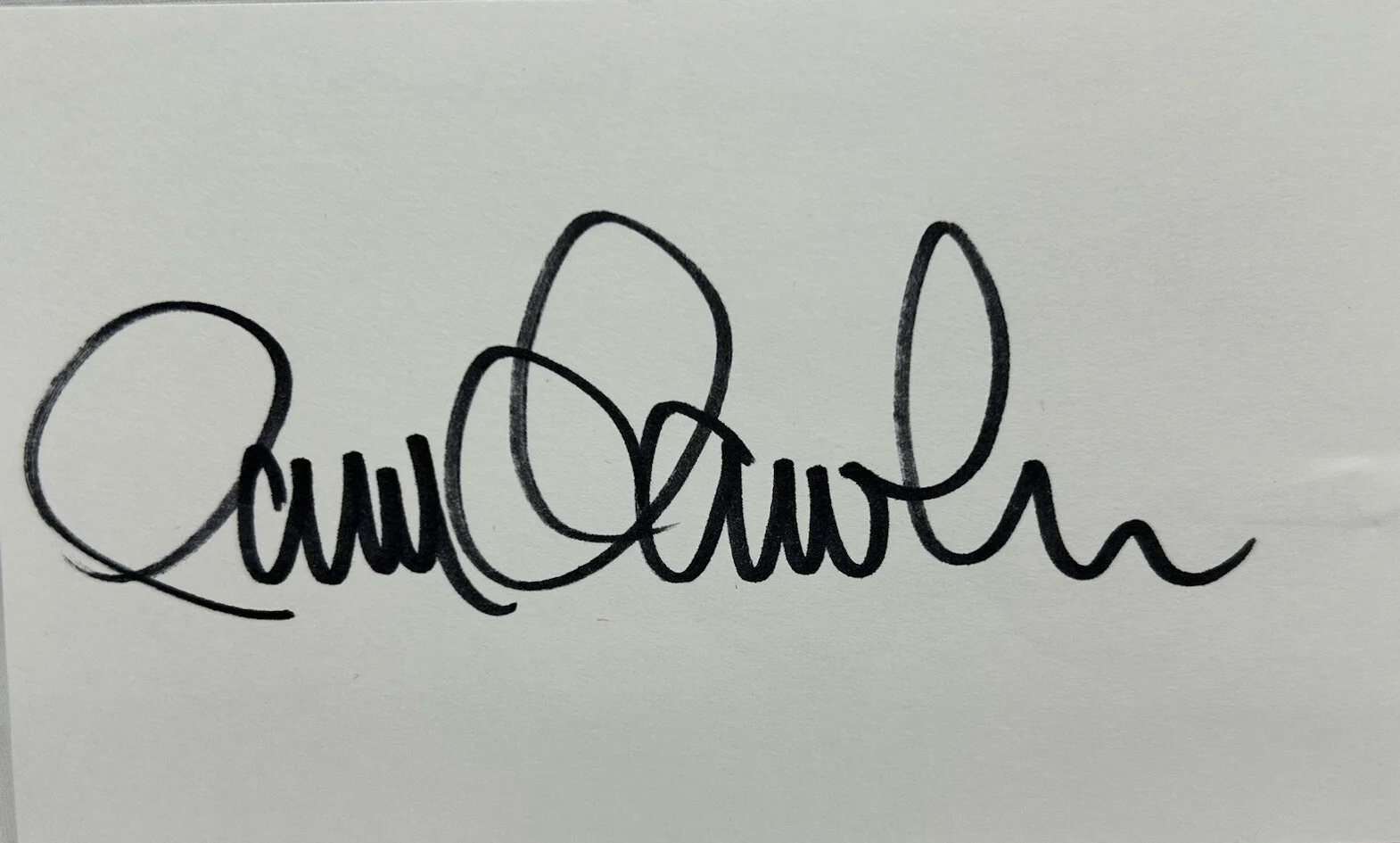 Pam Dawber — Pam Dawber American Actress aka Mindy McConnell Signature Index Card Original