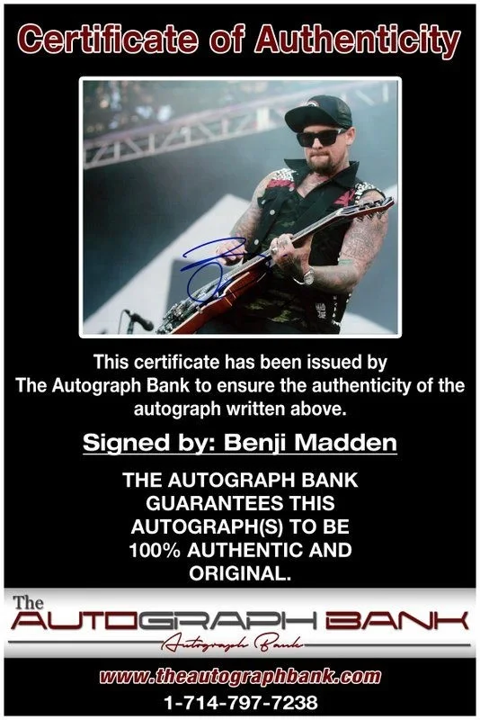 Benji Madden — Benji Madden Good Charlotte Authentic signed 8x10 photo |CERT Autographed A2, изображение 2