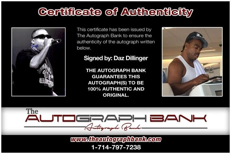 Daz Dillinger — Daz Dillinger Tha Dogg Pound authentic signed 8x10 photo W/ Certificate A18, изображение 2