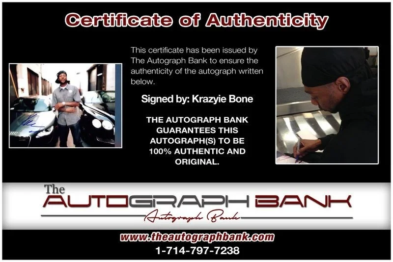 Krazyie Bone — Krayzie Bone Thugs N Harmony authentic signed 8x10 photo W/ Certificate A12, image 2
