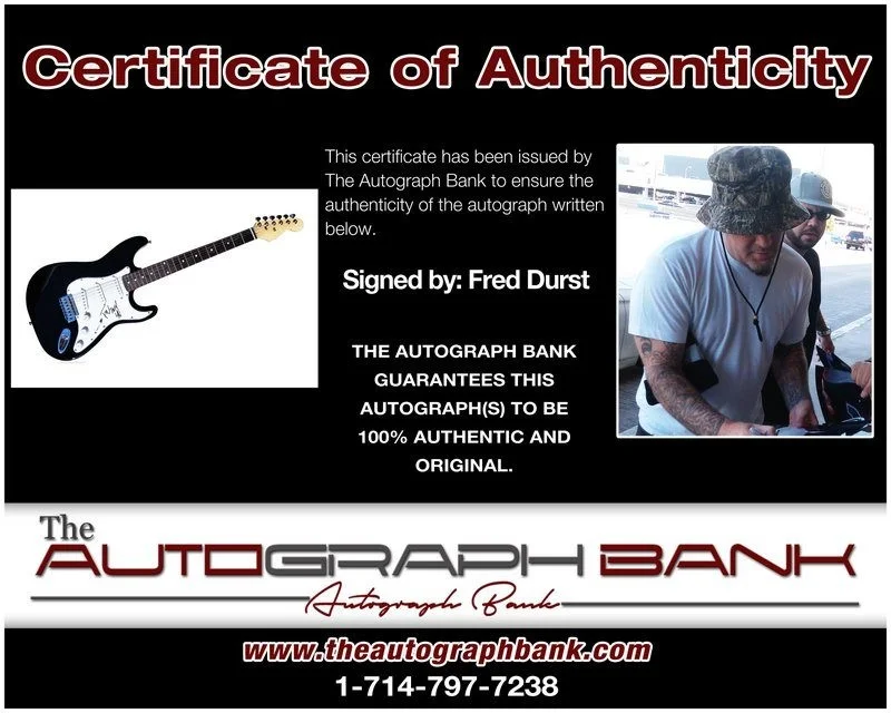 Fred Durst — Fred Durst Limp Bizkit authentic signed electric guitar W/Cert Autographed A6, image 2