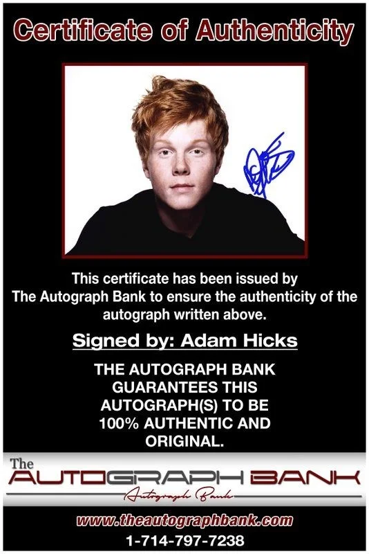Adam Hicks — Adam Hicks authentic signed celebrity 8x10 photo W/Cert Autographed D6, image 2