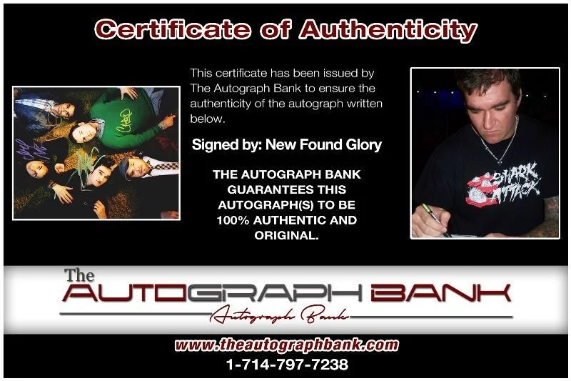 New Found Glory — New Found Glory Group Authentic signed rock 8x10 photo W/Cert Autographed 1326-d, image 2