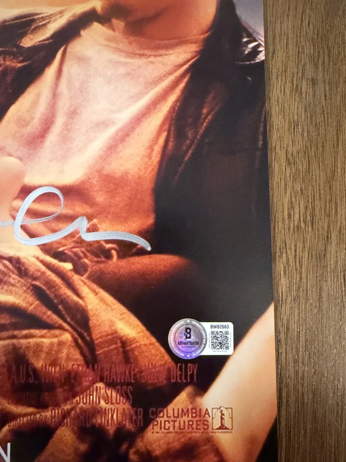Ethan Hawke ‘Before Sunrise' Signed 12x18 Photo 'Jesse' Beckett, image 2