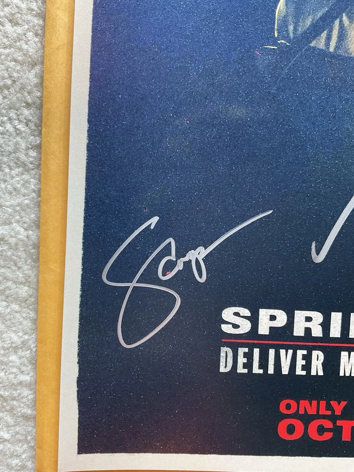 Jeremy Allen White — Jeremy Allen White signed 12x18 SWAU Deliver me from Nowhere signed Springsteen, image 3