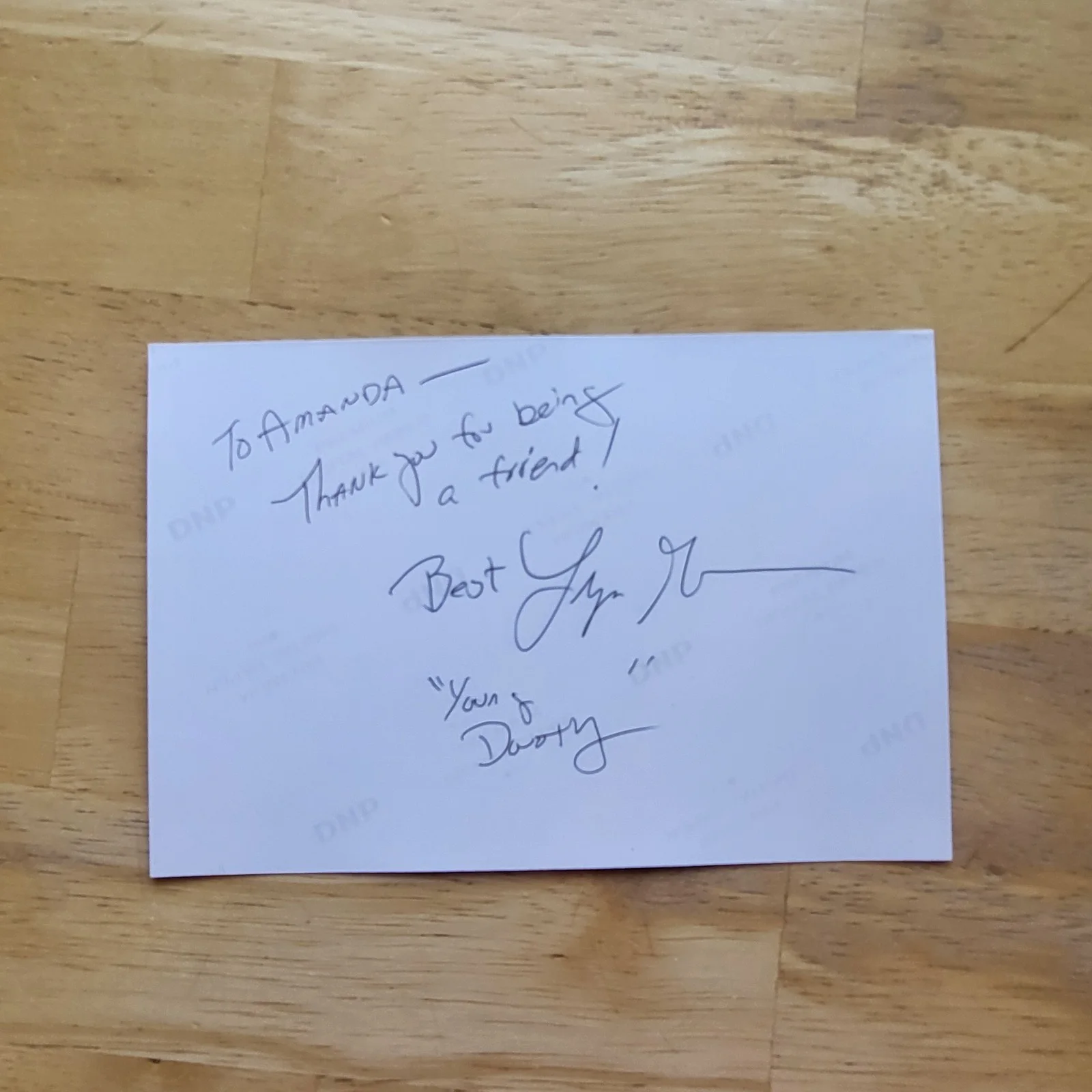 Rebecca Schull — Lynnie Greene The Golden Girls Young Dorothy Hand Signed 4x6 Autograph, изображение 3