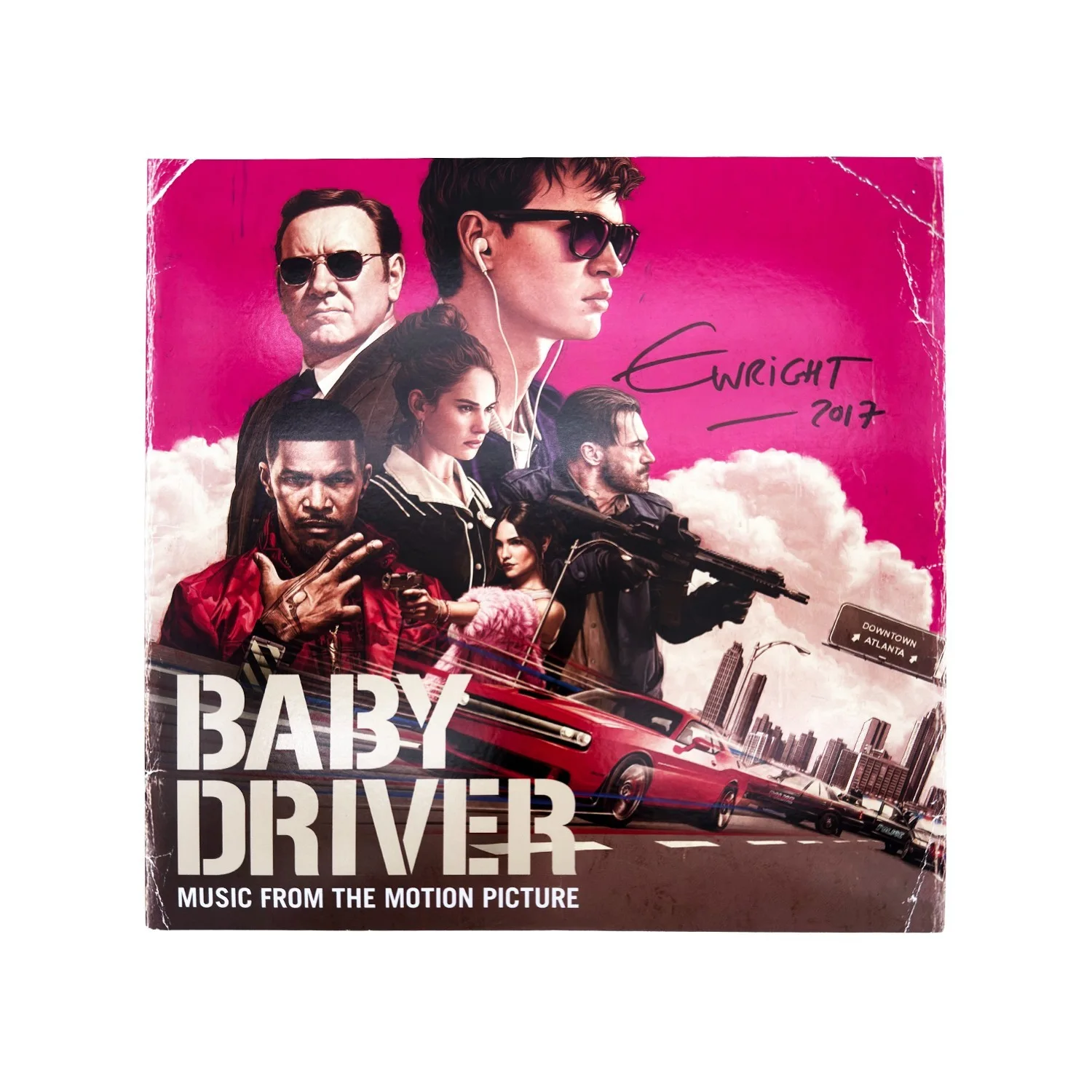 Edgar Wright — Baby Driver Soundtrack 2LP Vinyl Hand Signed Edgar Wright 2017 OST Album VG, изображение 2