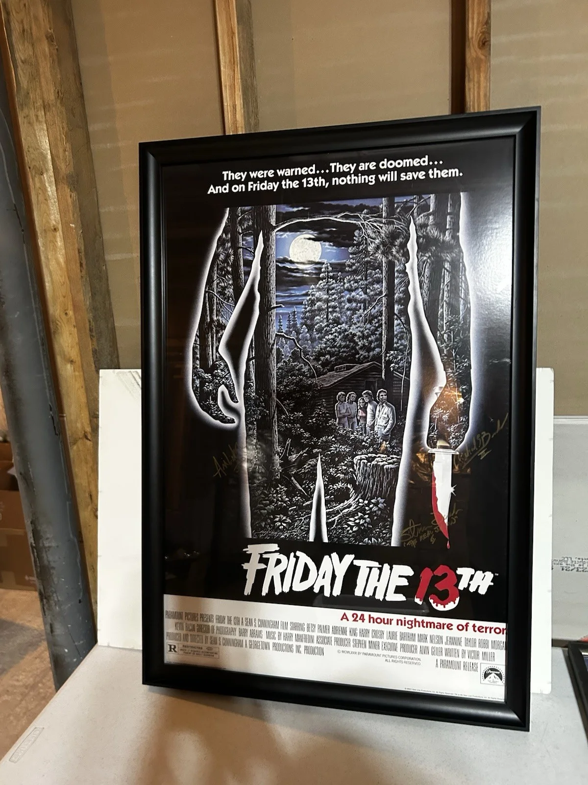 Friday The 13th Movie Poster One Of A Kind Autographed Jason 1,2,3., изображение 2
