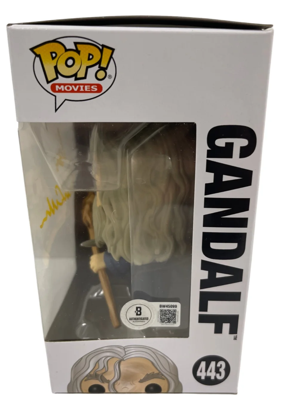 Ian McKellen — Ian McKellen Signed Gandalf Funko Lord of the Rings Authentic Autograph Beckett, изображение 3