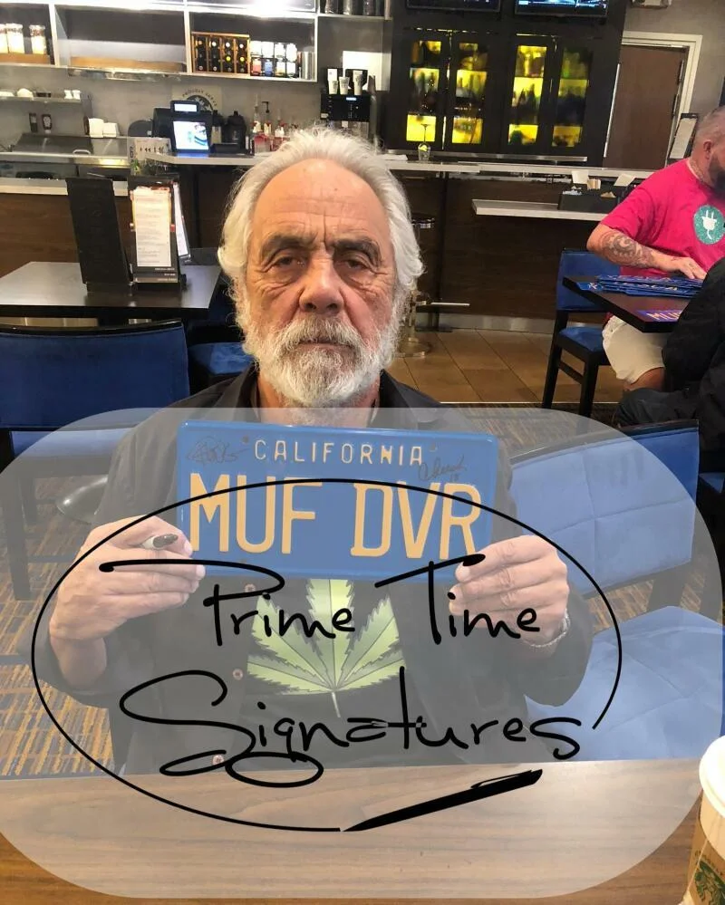 CHEECH, CHONG — Cheech & Chong Signed License Plate Up in Smoke Autograph Proof Beckett, изображение 2
