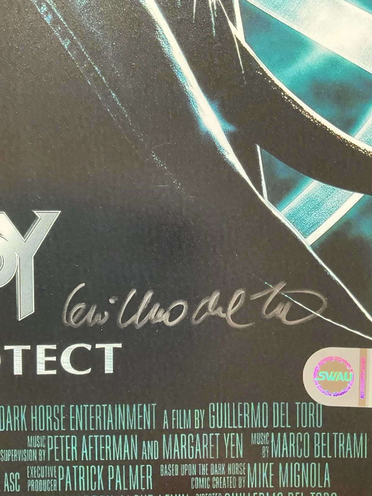 Guillermo del Toro — Guillermo del Toro signed 12x18 SWAU Hellboy signed 12x18 del Toro signed photo, изображение 2