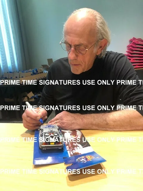 CHRISTOPHER LLOYD — Christopher Lloyd Signed Back to the Future 1:24 Diecast Delorean Beckett, image 3