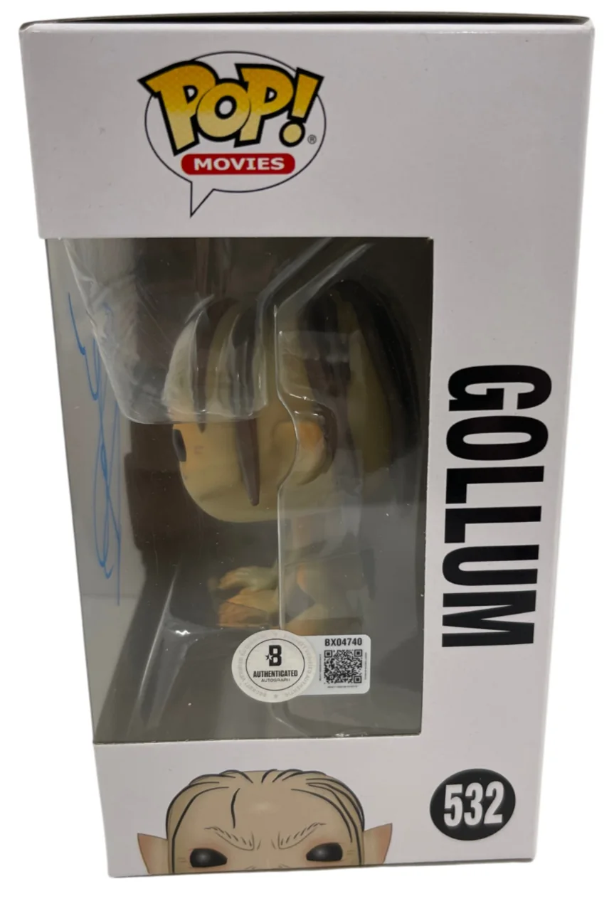 Andy Serkis — Andy Serkis Signed Funko Gollum Lord of the Rings Authentic Autograph Beckett, изображение 2