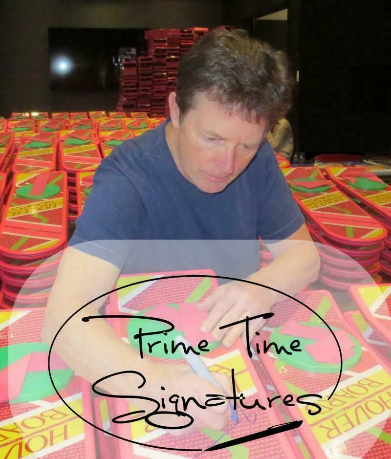 MICHAEL J FOX — Michael J Fox Christopher Lloyd Signed Back to the Future Hoverboard Beckett, изображение 4