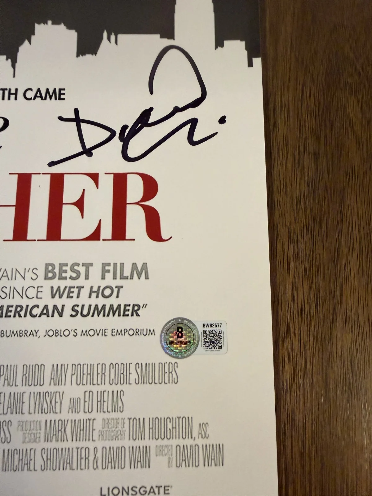 David Wain ‘They Came Together' Director Signed 12x18 Photo Beckett, изображение 2