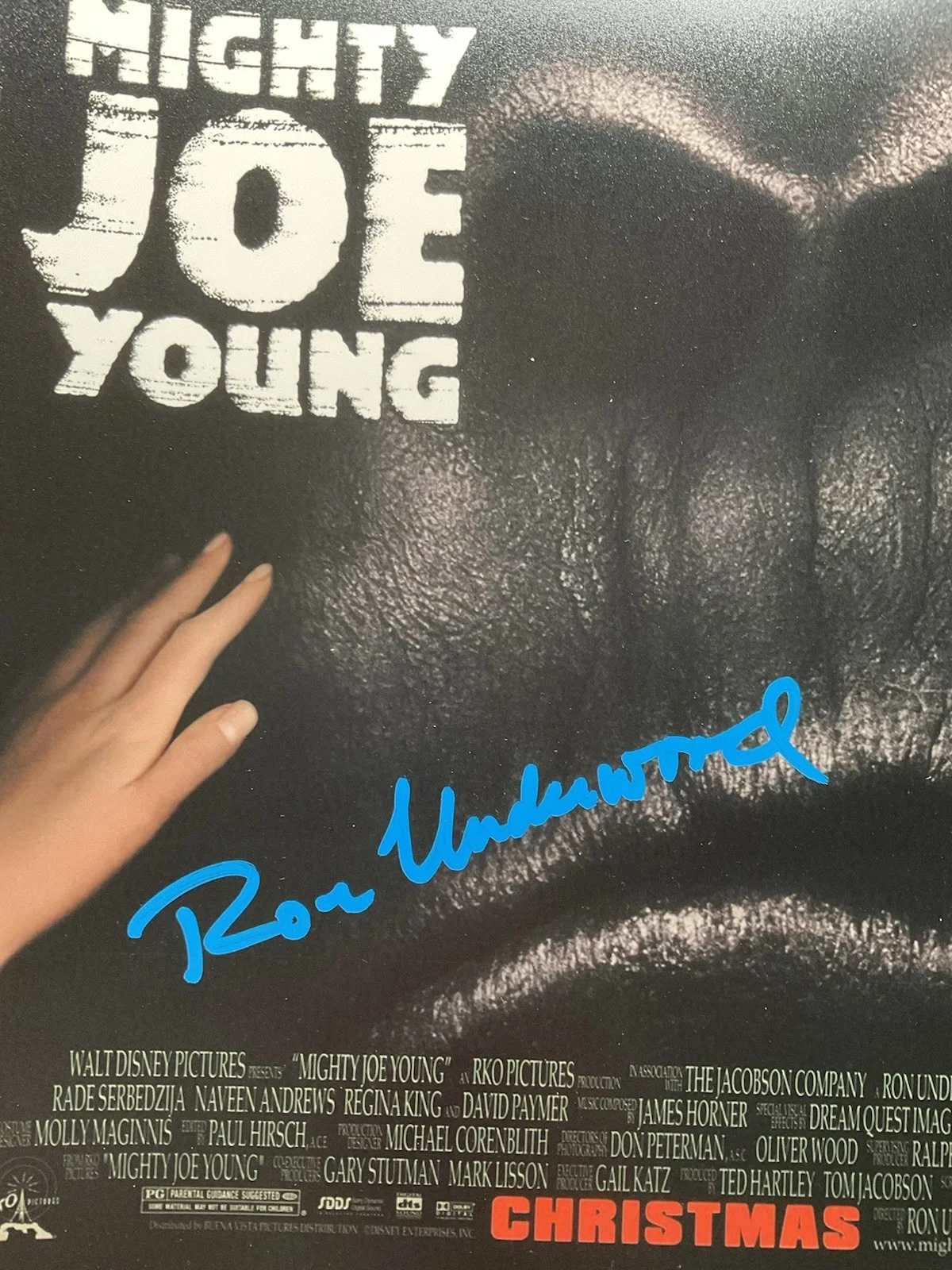 Ron Underwood — Ron Underwood signed photo BAS Mighty Joe Young signed 12x18 Director Disney, image 2