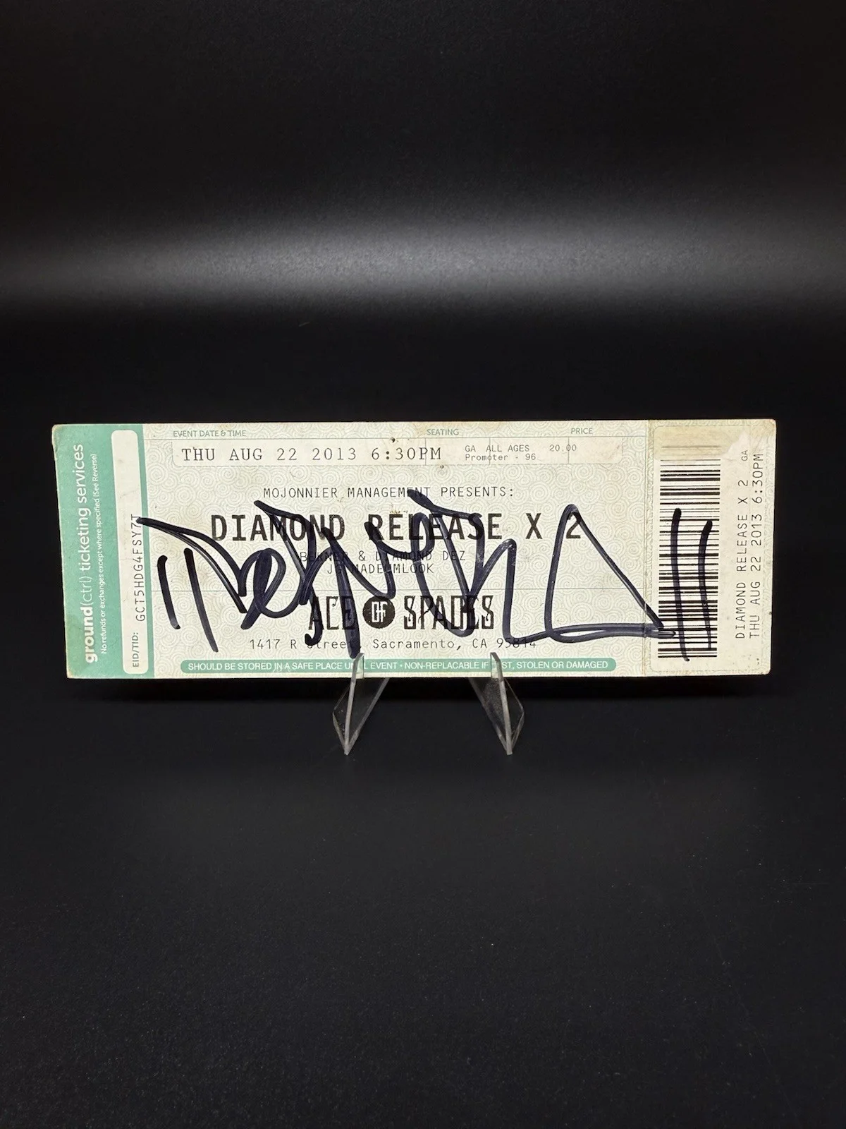 Berner Signed Autograph Ticket/raw Papers (sign In 2013) ( 1 Of 1), изображение 5