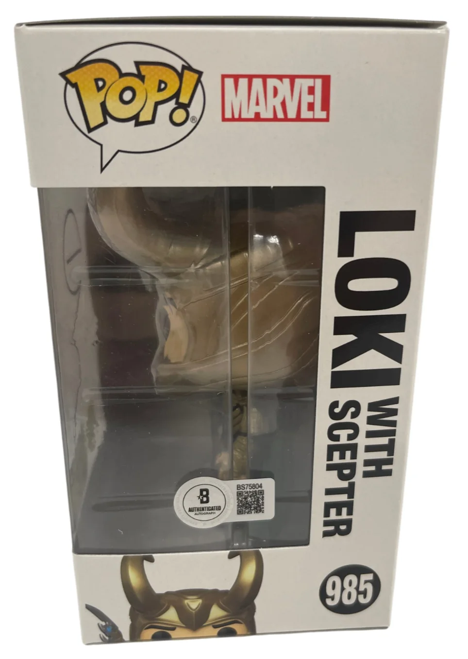 Tom Hiddleston — Tom Hiddleston Signed Loki Funko Avengers 985 Marvel Autograph Beckett, изображение 2