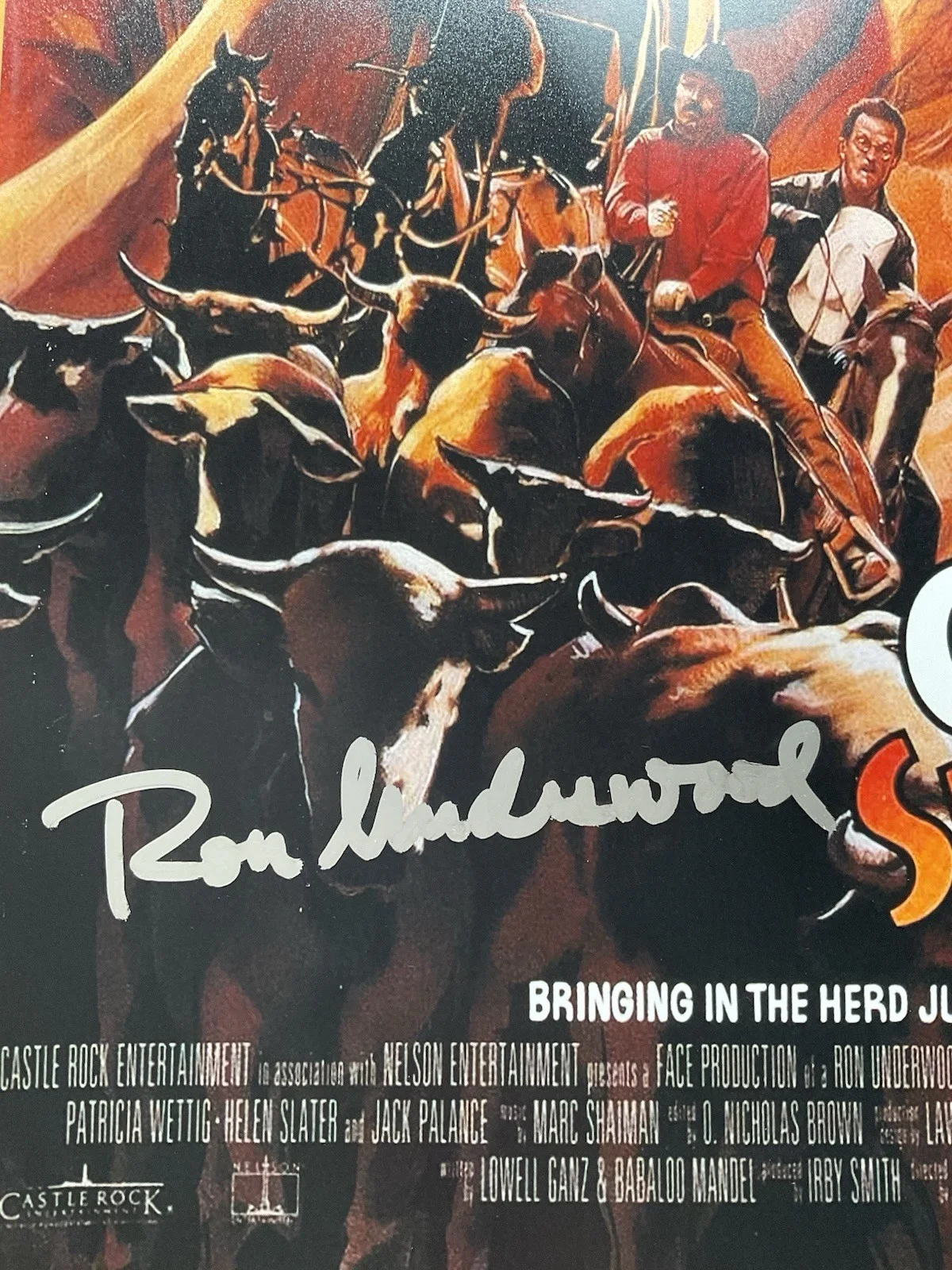 Ron Underwood — Ron Underwood signed 12x18 SWAU City Slickers signed 12x18 Billy Crystal photo, изображение 2