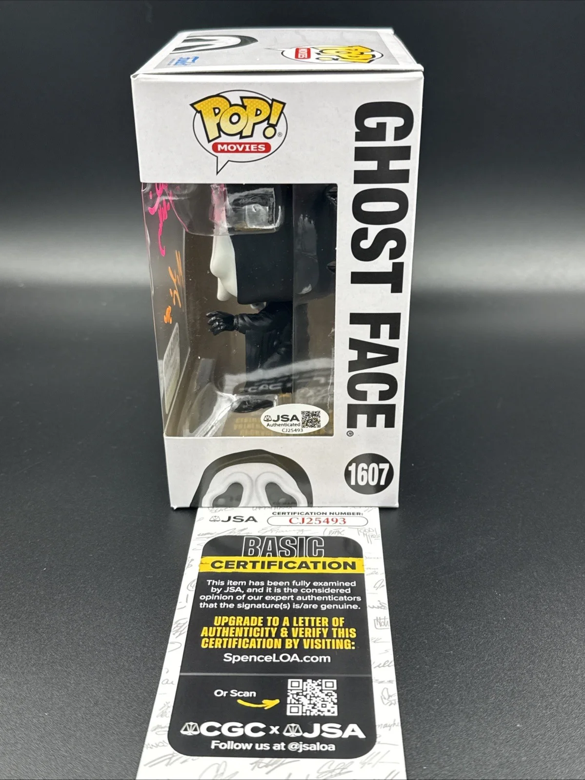 Matthew Lillard — Matthew Lillard & Skeet Ulrich Signed Ghost Face GITD Funko Pop! 1607 JSA COA, image 2
