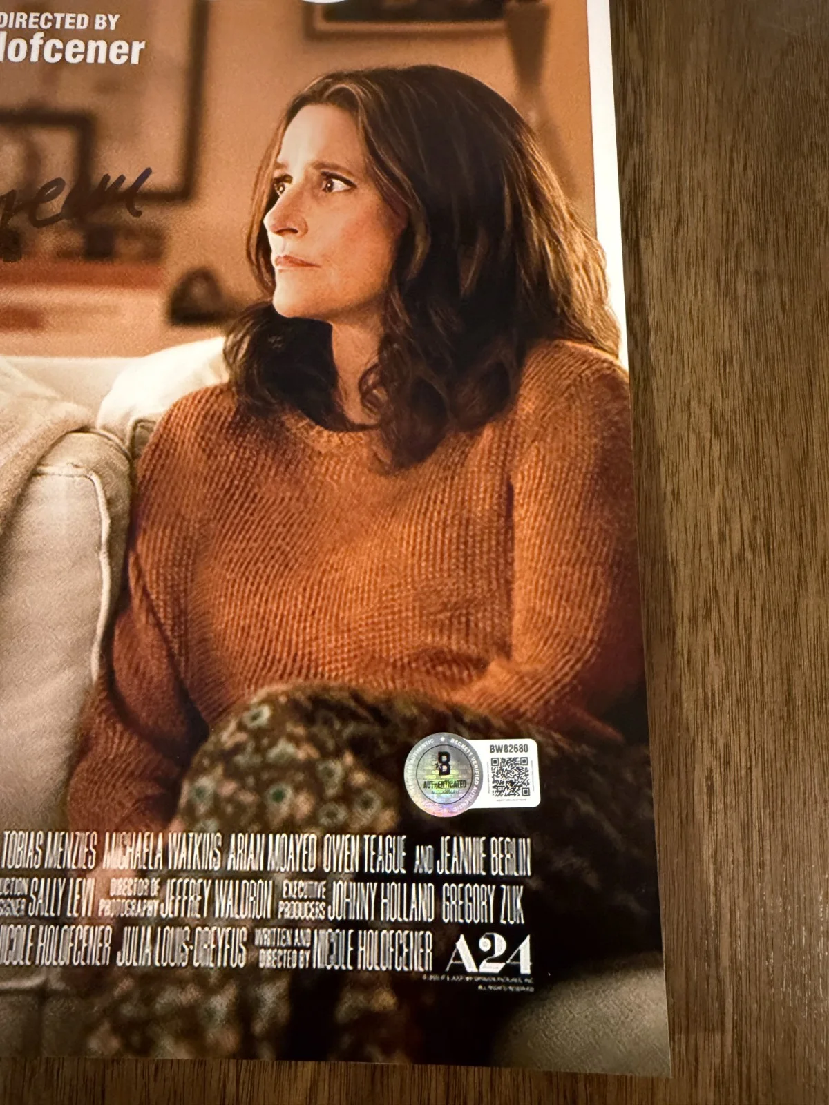 Nicole Holofcener ‘You Hurt My Feelings' Director Signed 12x18 Photo Beckett, изображение 2