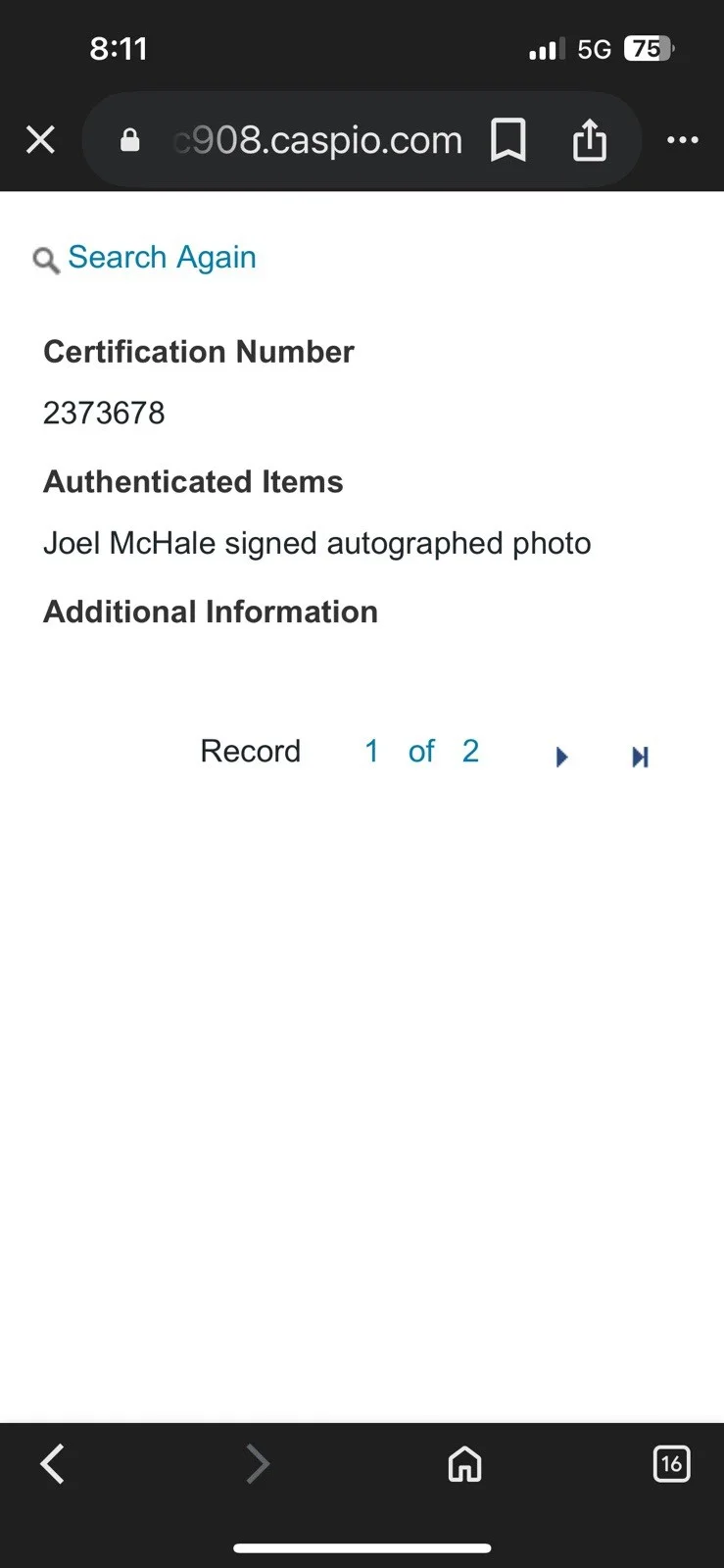 JOEL MCHALE — Joel Mchale Signed 8x10 With COA, изображение 4