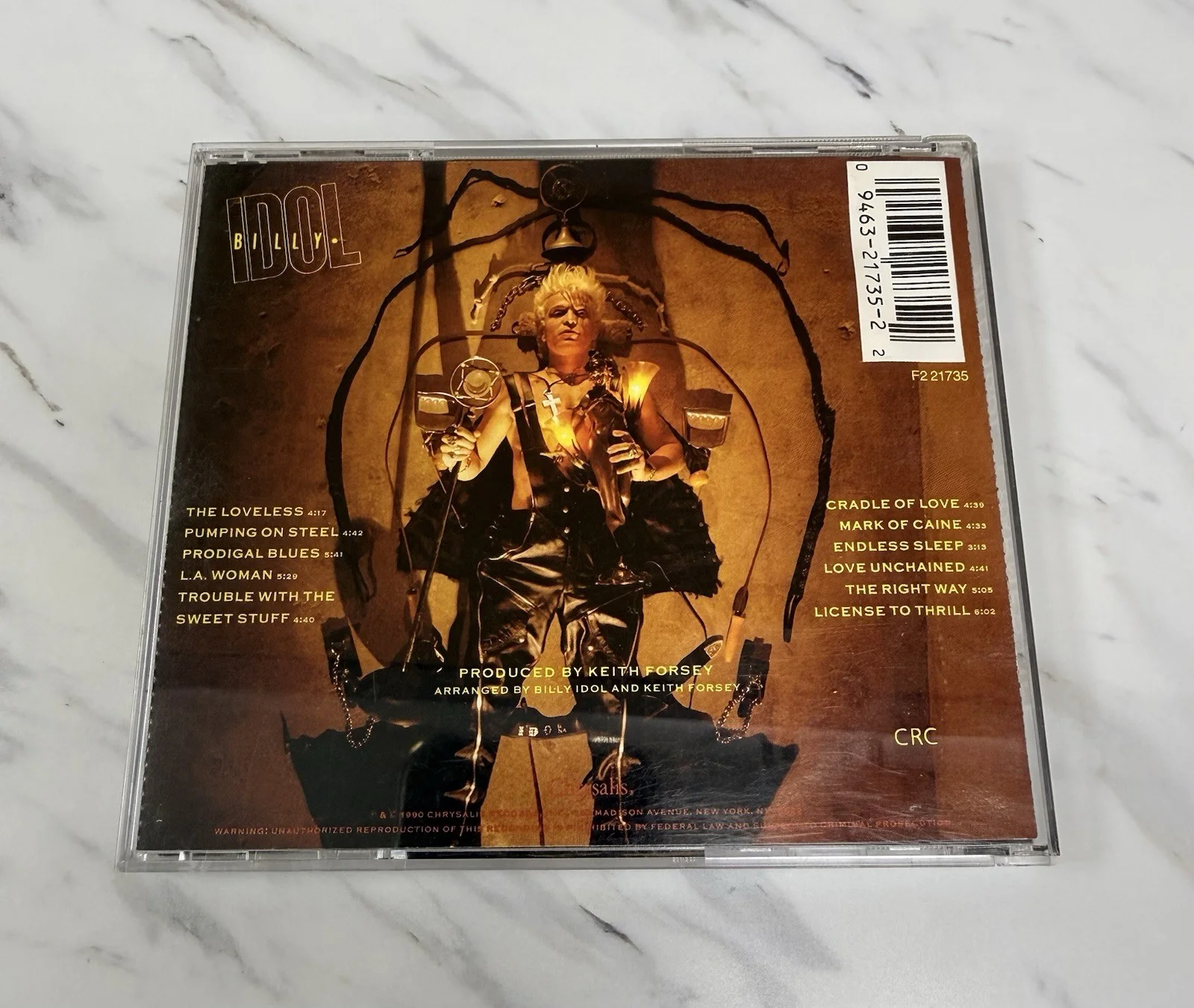 Billy Idol Charmed Life Signed Original Music CD with Booklet/Insert, image 2