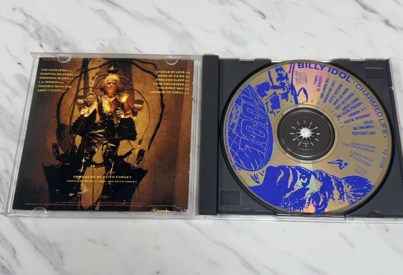Billy Idol Charmed Life Signed Original Music CD with Booklet/Insert, image 3