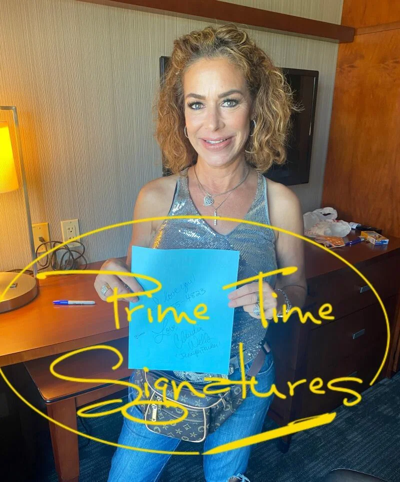 CLAUDIA WELLS — Claudia Wells Signed Back To The Future Saved The Clock Tower Flyer Auto Beckett, изображение 3