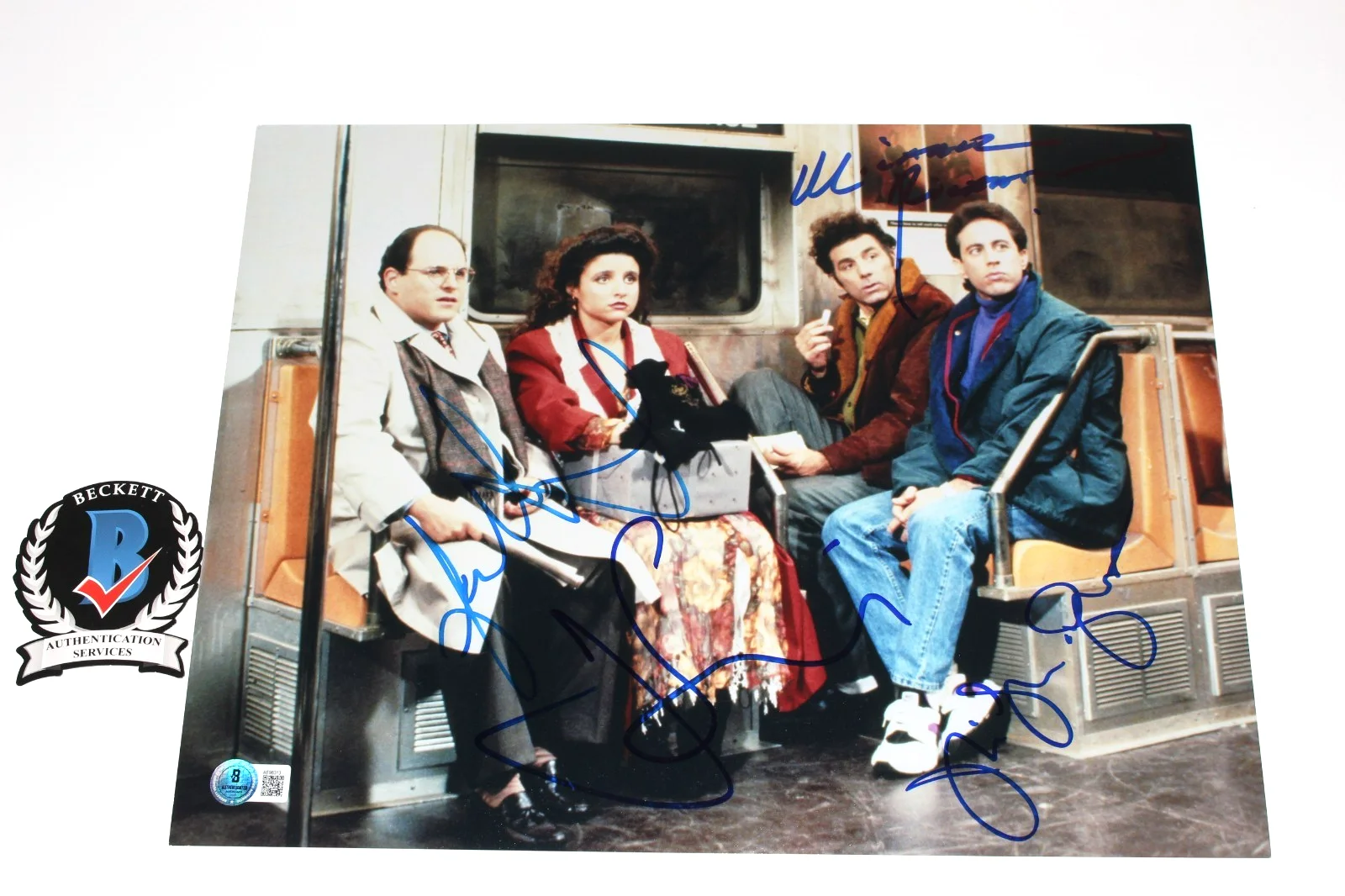 SEINFELD CAST SIGNED 11x14 SHOW PHOTO 3 JERRY JULIA MICHAEL RICHARDS BECKETT COA, image 3