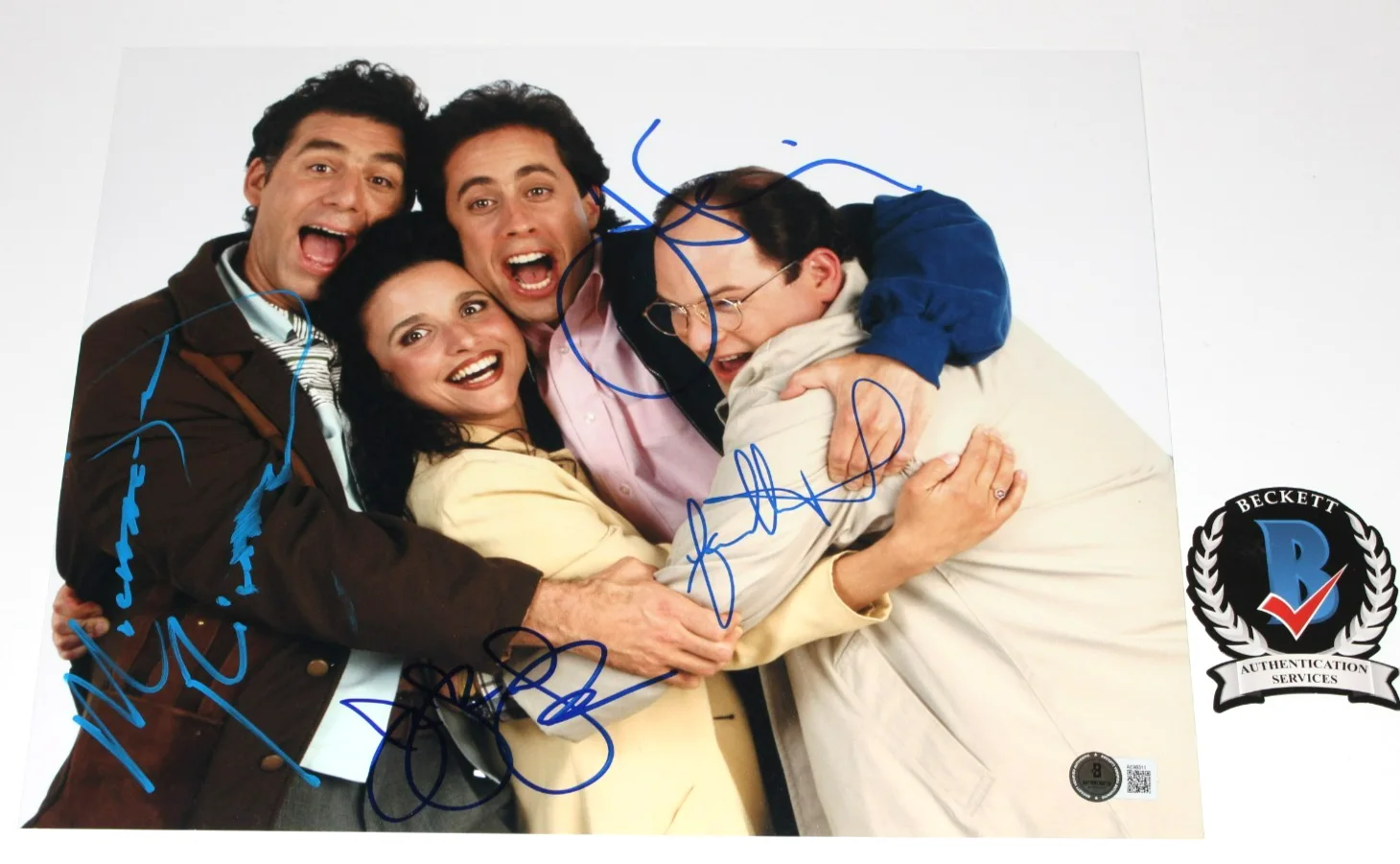 SEINFELD CAST SIGNED 11x14 SHOW PHOTO 1 JERRY JULIA MICHAEL RICHARDS BECKETT COA, image 3