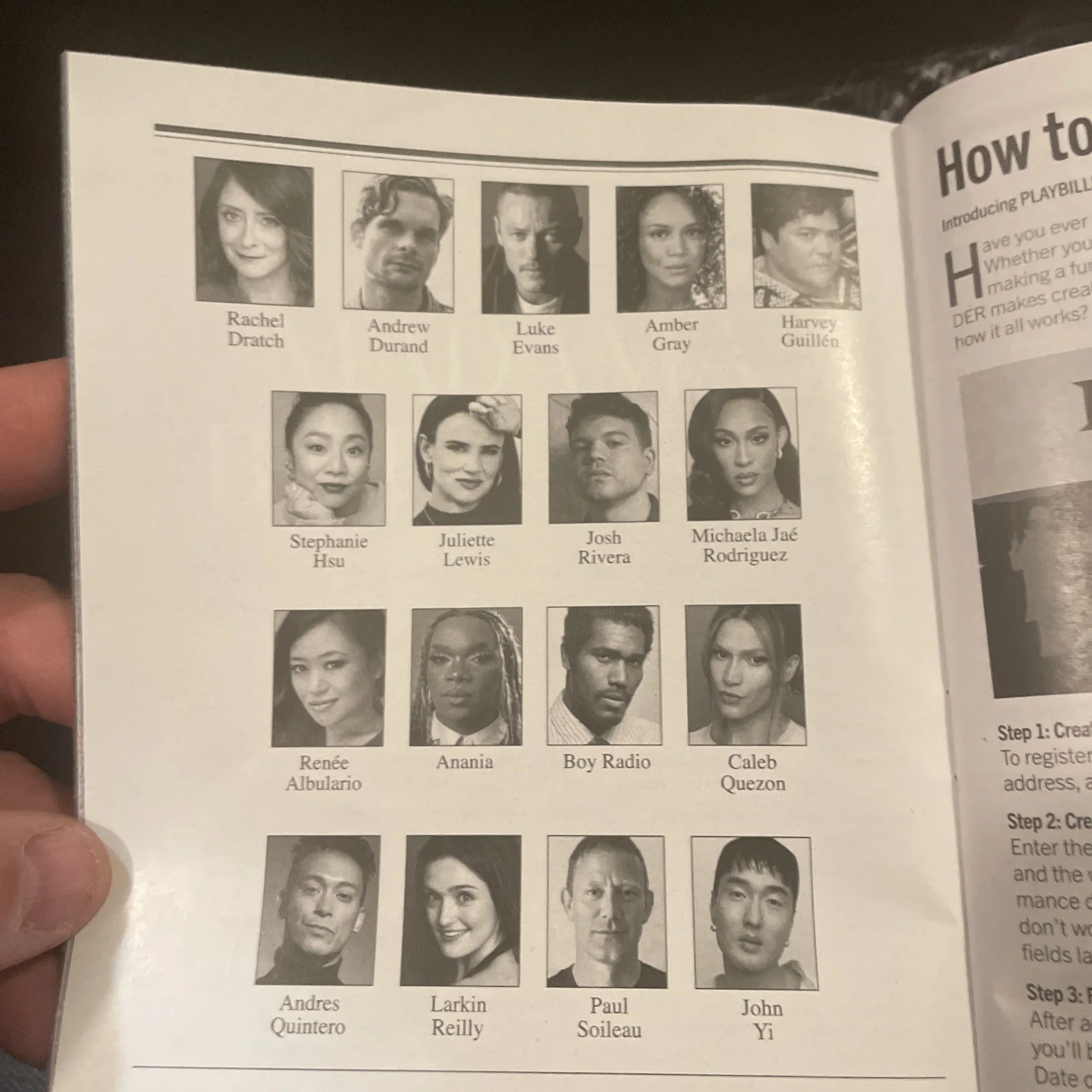 Luke Evans — Rocky Horror Broadway Show Cast Signed Playbill Musical Luke Evans 4 Signatures, изображение 2
