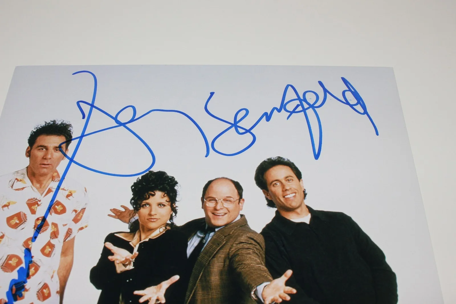 Larry David — SEINFELD CAST SIGNED 11x14 PHOTO x4 JERRY JULIA MICHAEL RICHARDS BECKETT COA, изображение 5