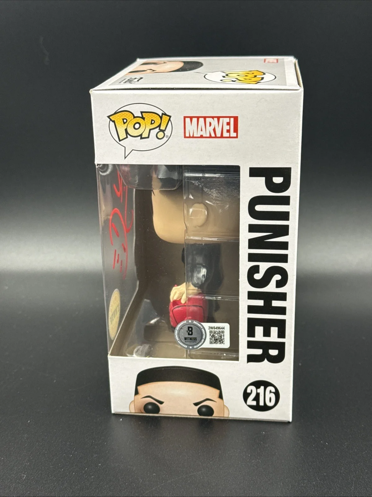 JON BERNTHAL — JON BERNTHAL SIGNED THE PUNISHER CHASE FUNKO 216 SKETCH AUTOGRAPH DAREDEVIL BAS, изображение 4