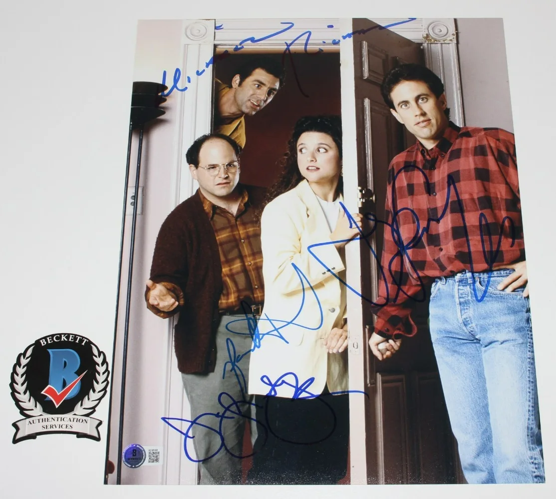 SEINFELD CAST SIGNED 11x14 SHOW PHOTO JERRY JULIA MICHAEL RICHARDS BECKETT COA, изображение 2
