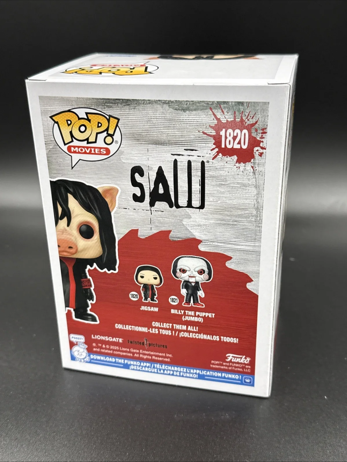 TOBIN BELL — TOBIN BELL SIGNED SAW JIGSAW CHASE FUNKO POP #1820 BECKETT WITNESS “GAME OVER”, изображение 2