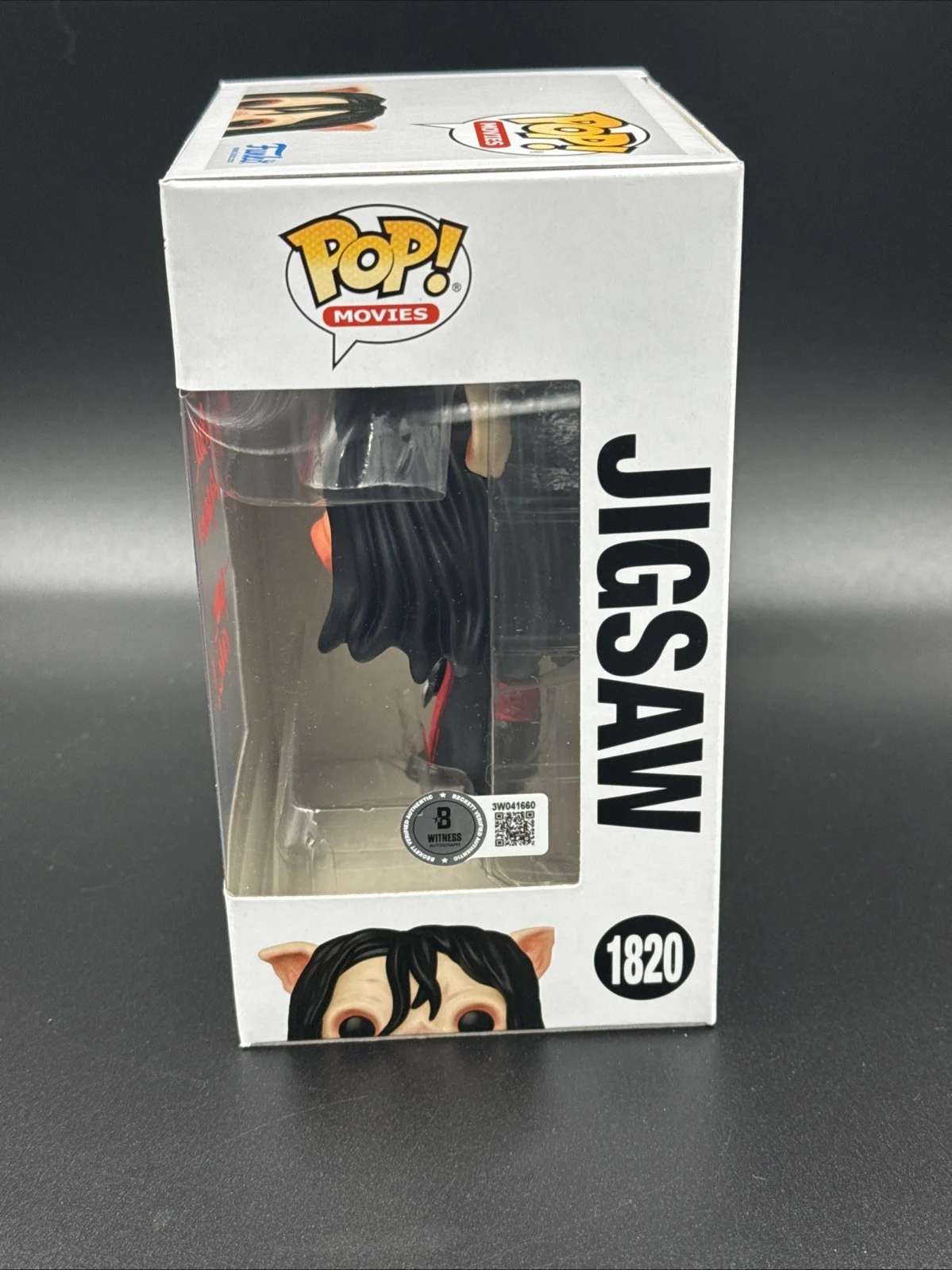 TOBIN BELL — TOBIN BELL SIGNED SAW JIGSAW CHASE FUNKO POP #1820 BECKETT WITNESS “GAME OVER”, изображение 4