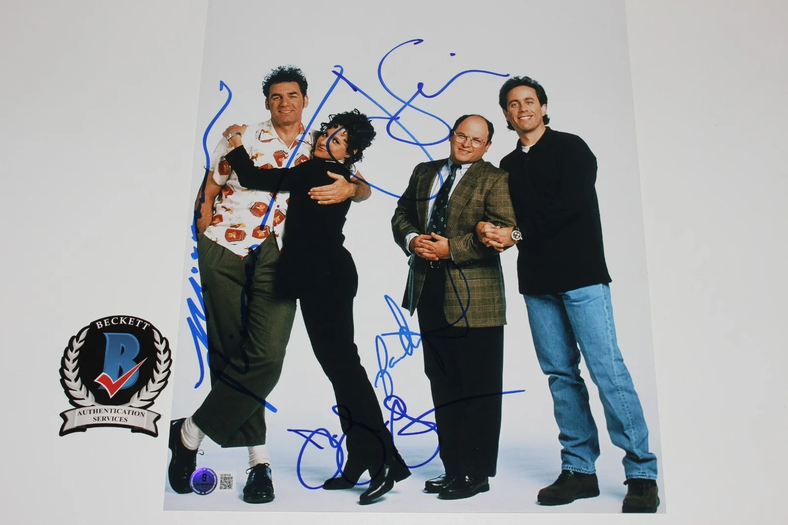 SEINFELD CAST SIGNED 11x14 SHOW PHOTO 1 JERRY JULIA MICHAEL RICHARDS BECKETT COA, изображение 3