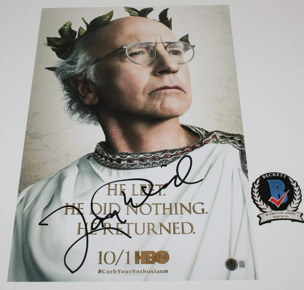 Larry David — LARRY DAVID SIGNED CURB YOUR ENTHUSIASM 12x18 SHOW PHOTO POSTER BECKETT COA HBO, изображение 3