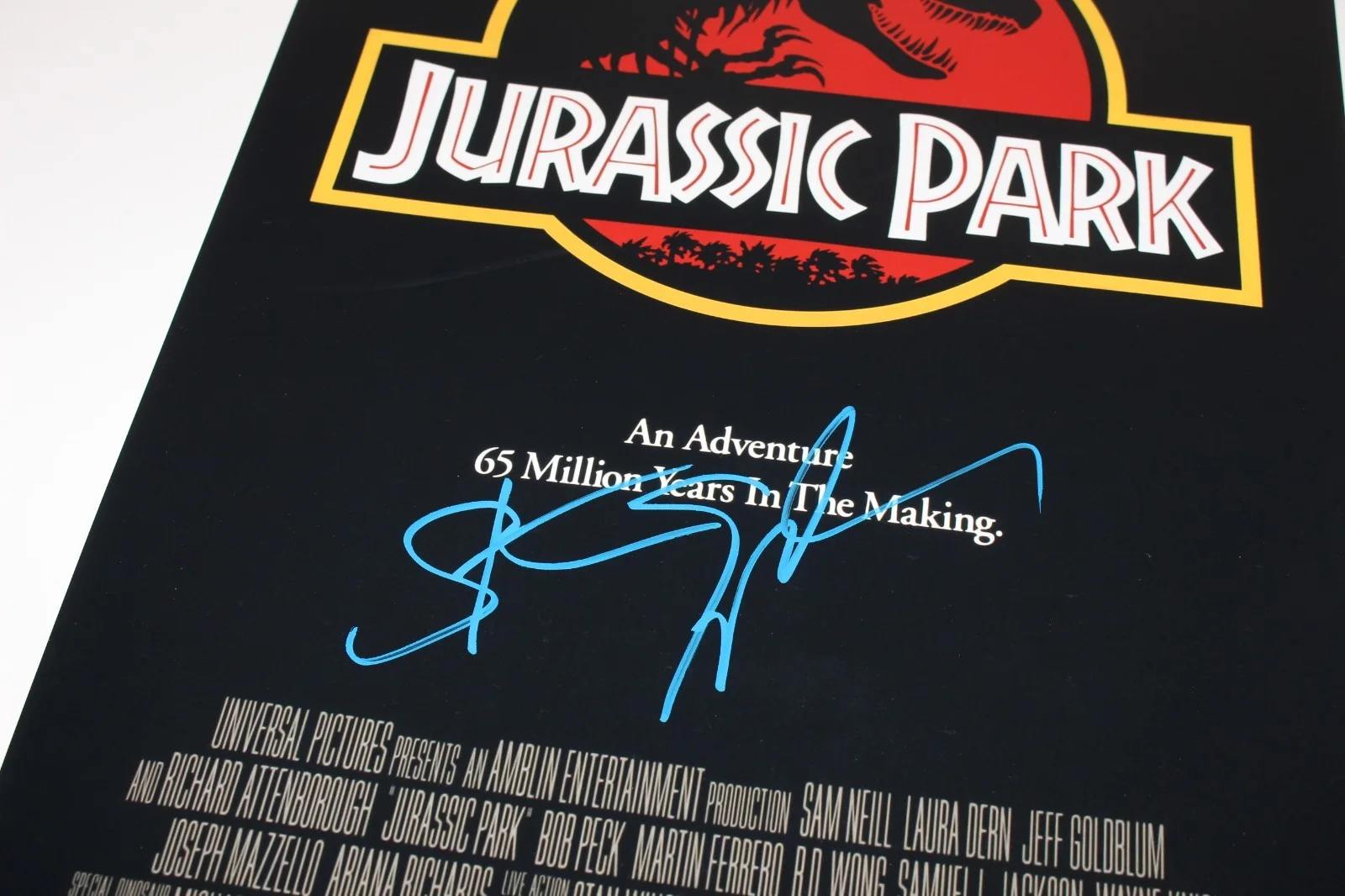 Steven Spielberg — STEVEN SPIELBERG SIGNED JURASSIC PARK 12x18 MOVIE POSTER BECKETT COA AUTOGRAPH, изображение 2