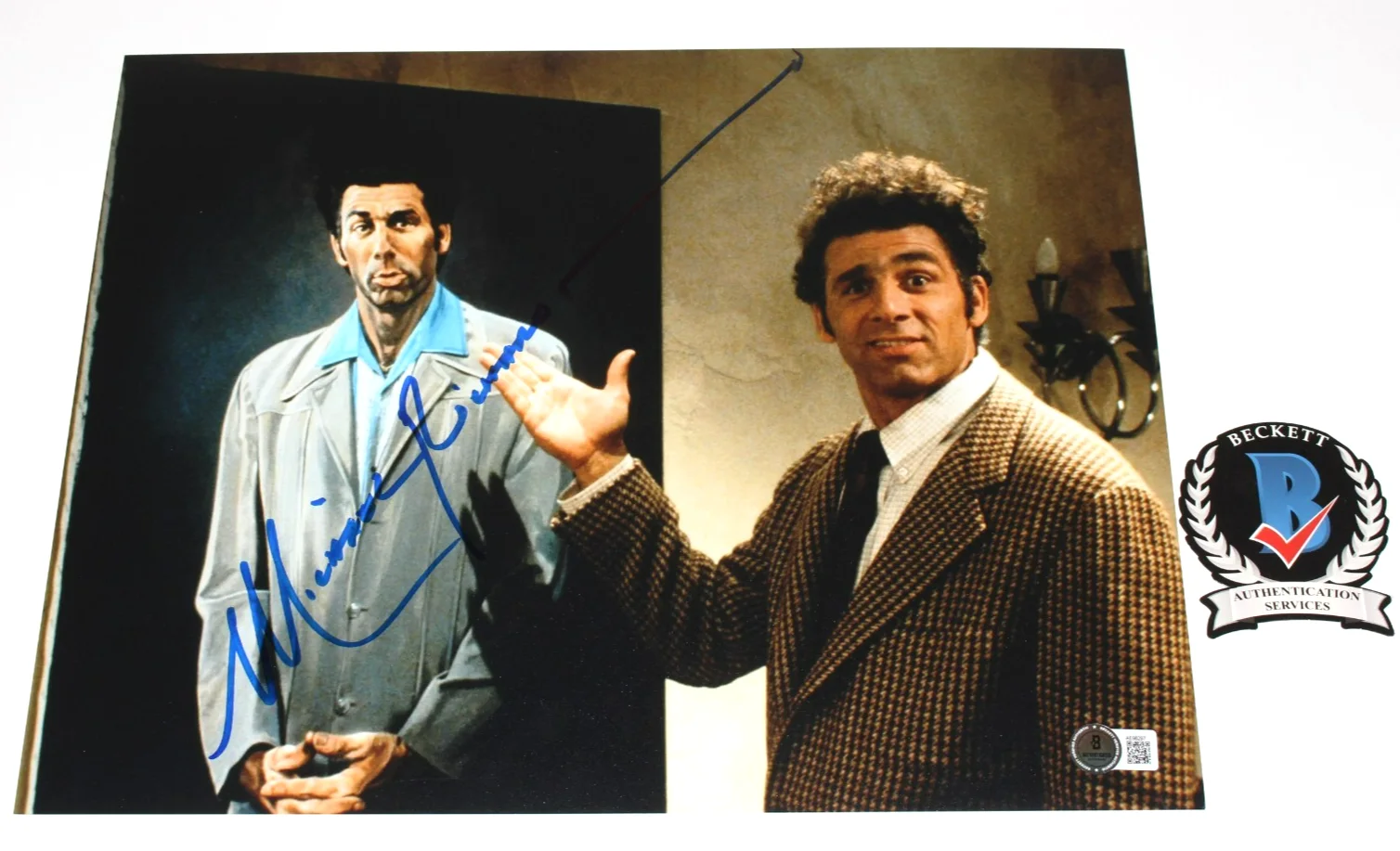 Michael Richards — MICHAEL RICHARDS SIGNED SEINFELD 11x14 PHOTO BECKETT COA COSMO KRAMER AUTOGRAPH