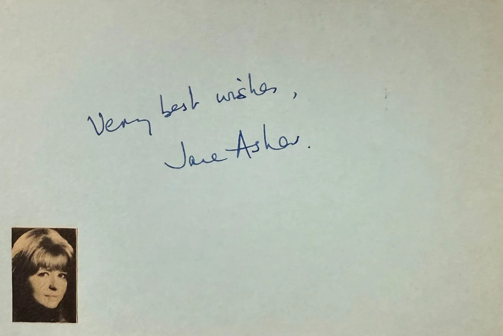 Jane Asher — JANE ASHER Signed Autograph 4x6 INDEX CARD Deep End The Masque of the Red Death, изображение 3