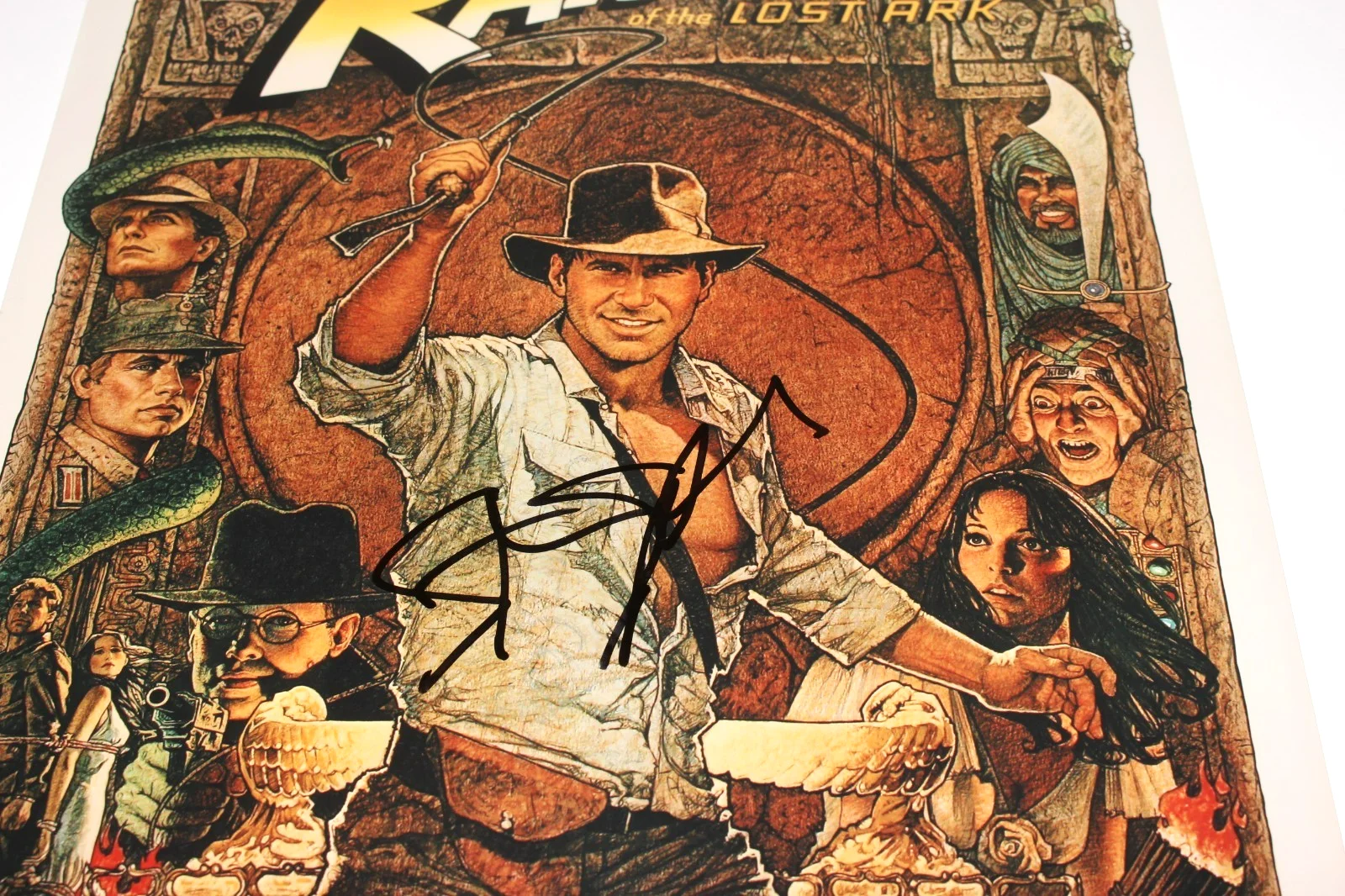 Steven Spielberg — STEVEN SPIELBERG SIGNED RAIDERS OF THE LOST ARK POSTER BECKETT COA INDIANA JONES, изображение 4