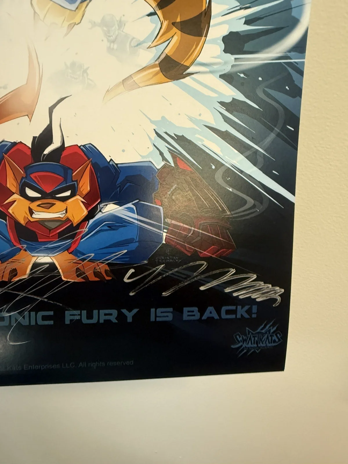 Yvon, Christian Tremblay — Signed Autographed Swat Kats SDCC 2025 Exclusive Poster Tremblay, изображение 2